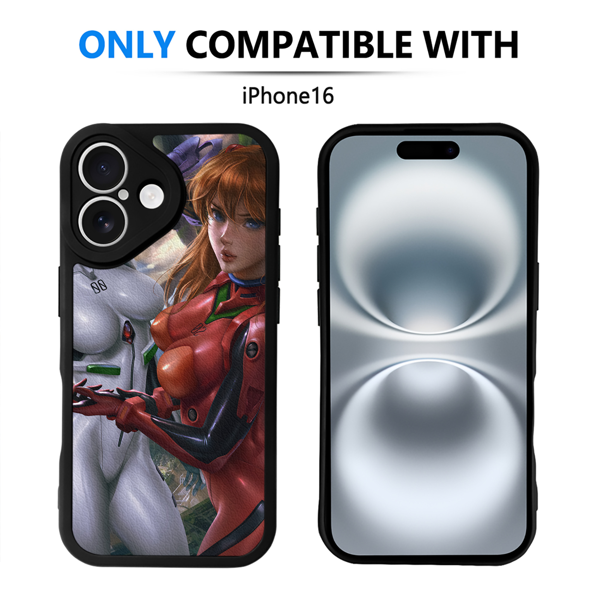（画像用） EVA 新世紀エヴァンゲリオン 【iPhone 16シリーズ対応】シリコンスマホケース（レザー調） 材質：シリコン
